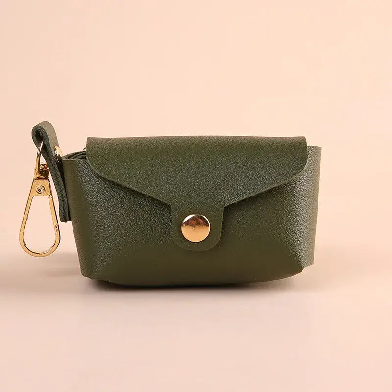 Stylish Leather Portable Dog Poop Bag Organizer