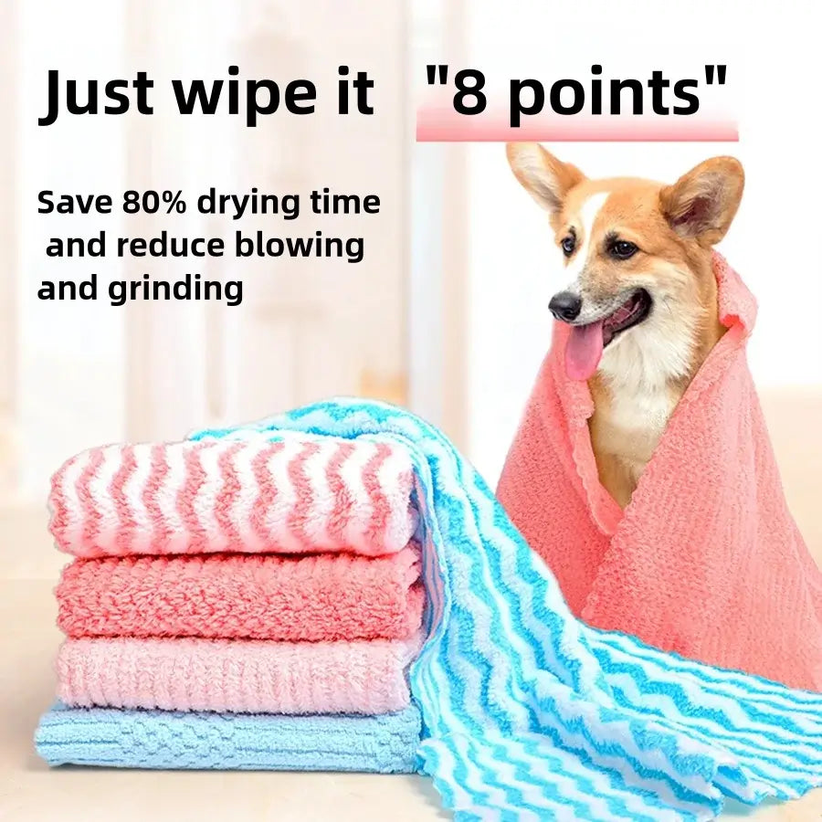 Quick-Dry Absorbent Towel for Dogs and Cats