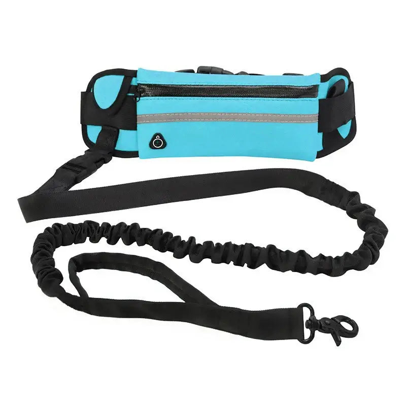 Hands-Free Reflective Dog Leash with Waist Bag for Running and Walking