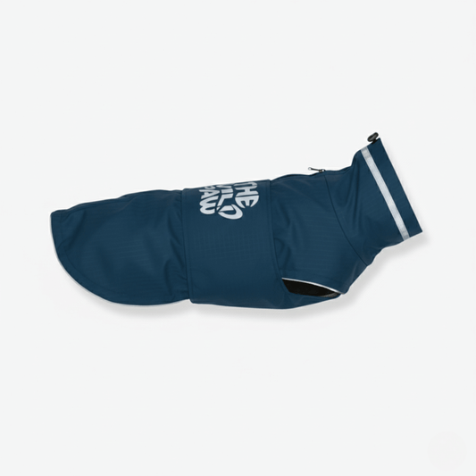 WildGuard Rain Coat- Ultimate Waterproof Gear for Dogs in blue, designed for all-weather adventures and dog comfort.