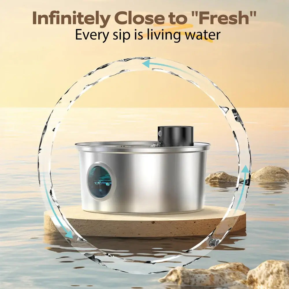 Automatic Stainless Steel 3.2L USB Rechargeable Pet Water Fountain
