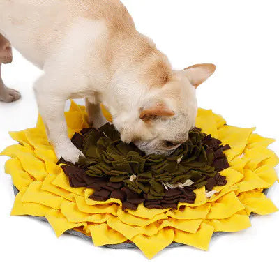 Sunflower Pet Snuffle Mat for Slow Feeding and Training and Fun