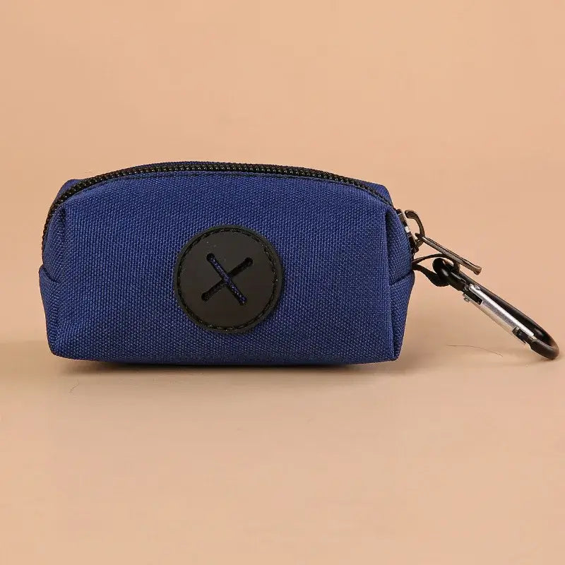 Canvas Dog Poop Bag Holder with Carabiner Clip