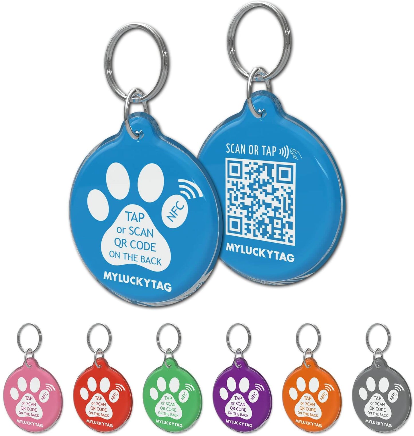 QR Code Silicone Pet ID Tag Dog Tag Online Pet Profile Pet Location, Alert Email, Digital