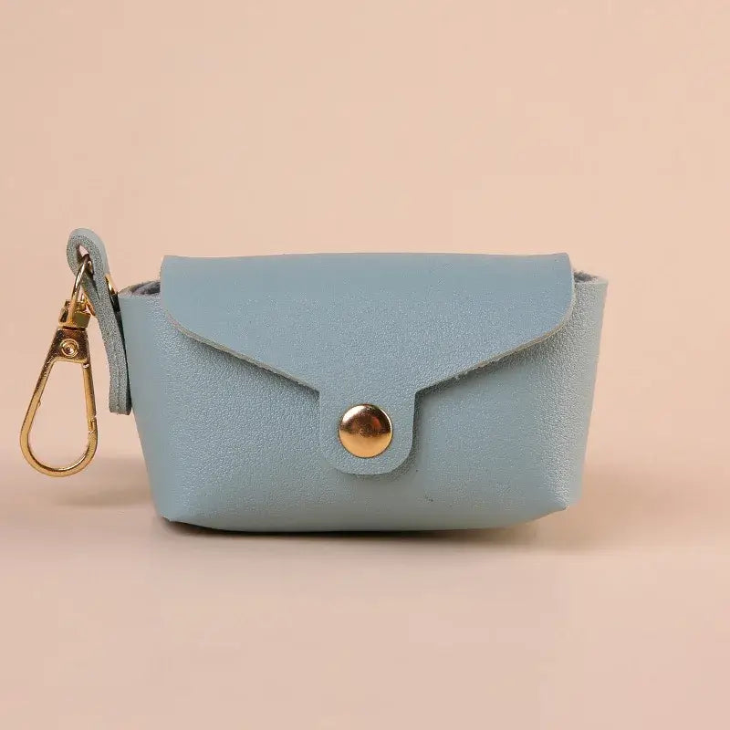 Stylish Leather Portable Dog Poop Bag Organizer