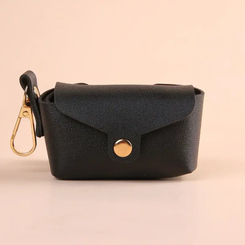Stylish Leather Portable Dog Poop Bag Organizer