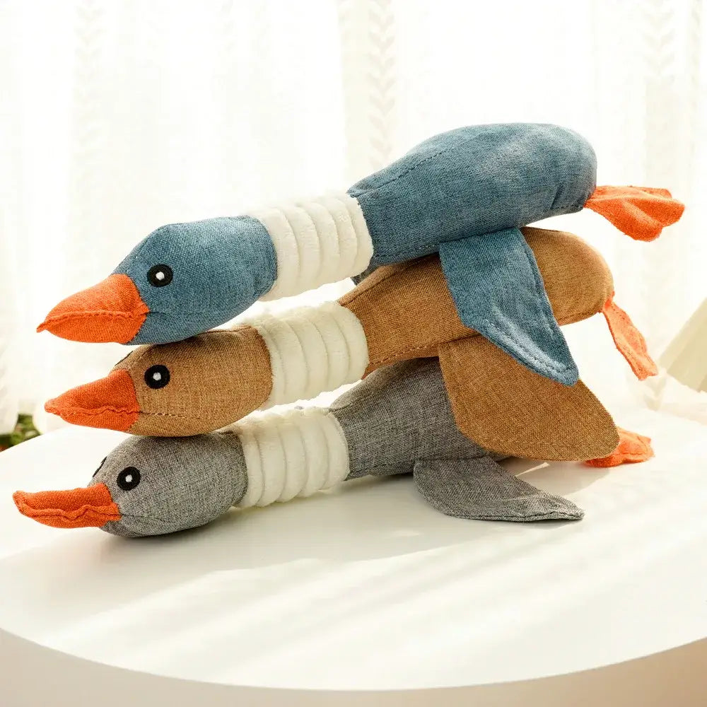 Plush Geese Sound Toy for Dogs and Cats – Teeth Grinding & Cleaning