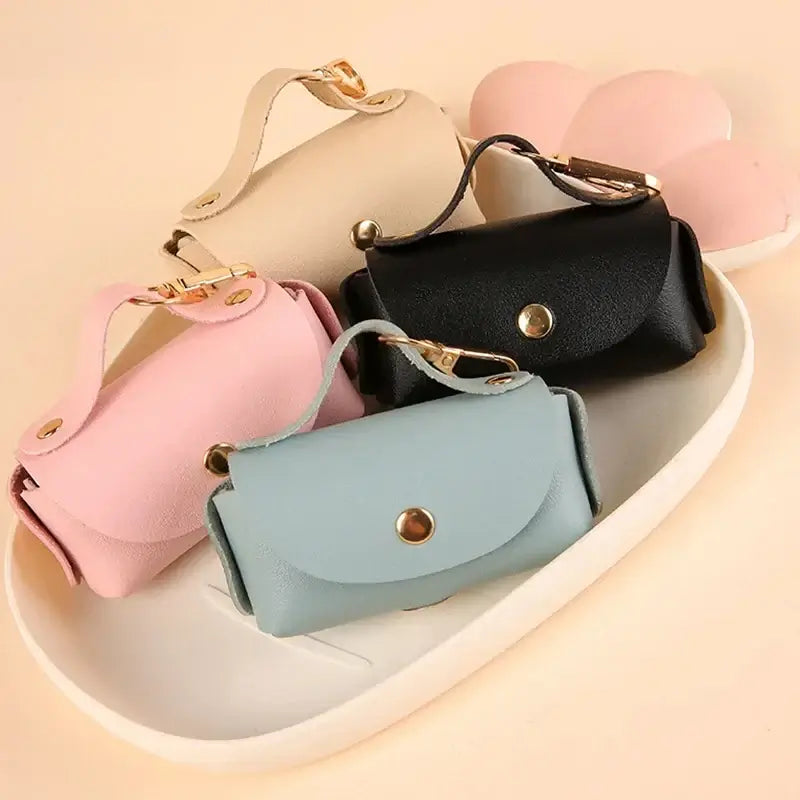 Stylish Leather Portable Dog Poop Bag Organizer