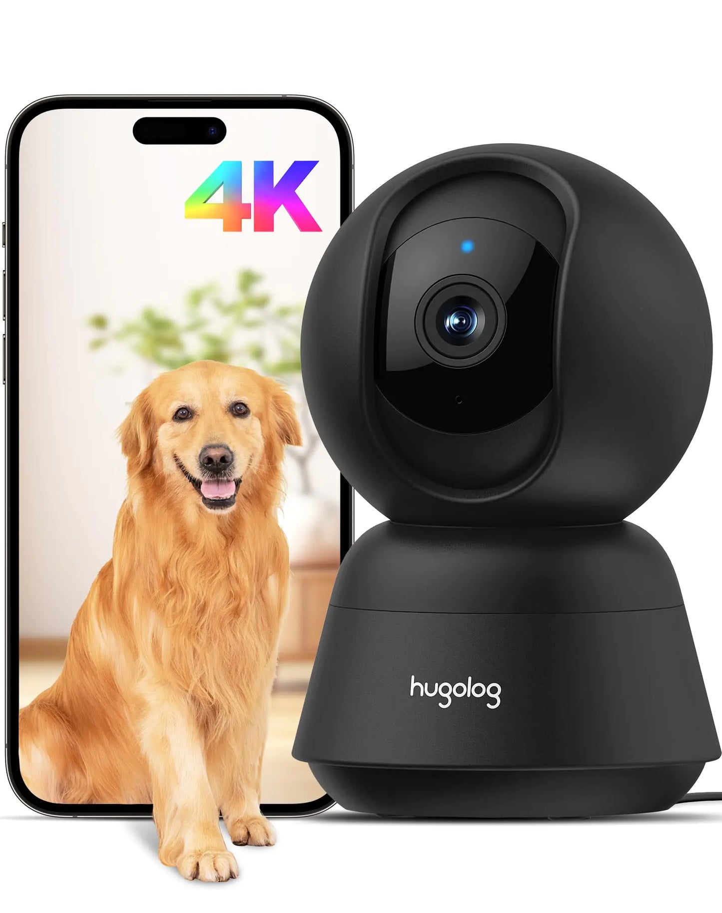 Hugolog 4K 8MP Smart Home Camera with Starlight Vision and AI