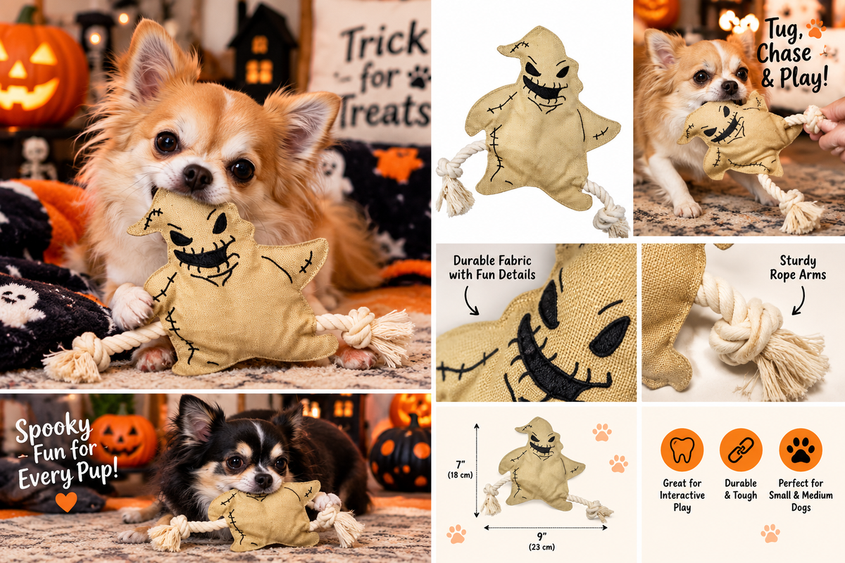 Disney Oogie Boogie Squeaky & Crinkle Dog Toy