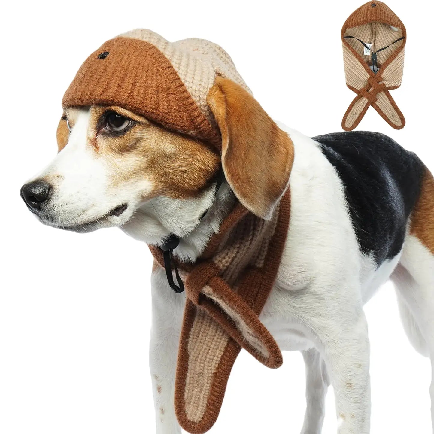 CozyKnit Dog Beanie with Ear Holes