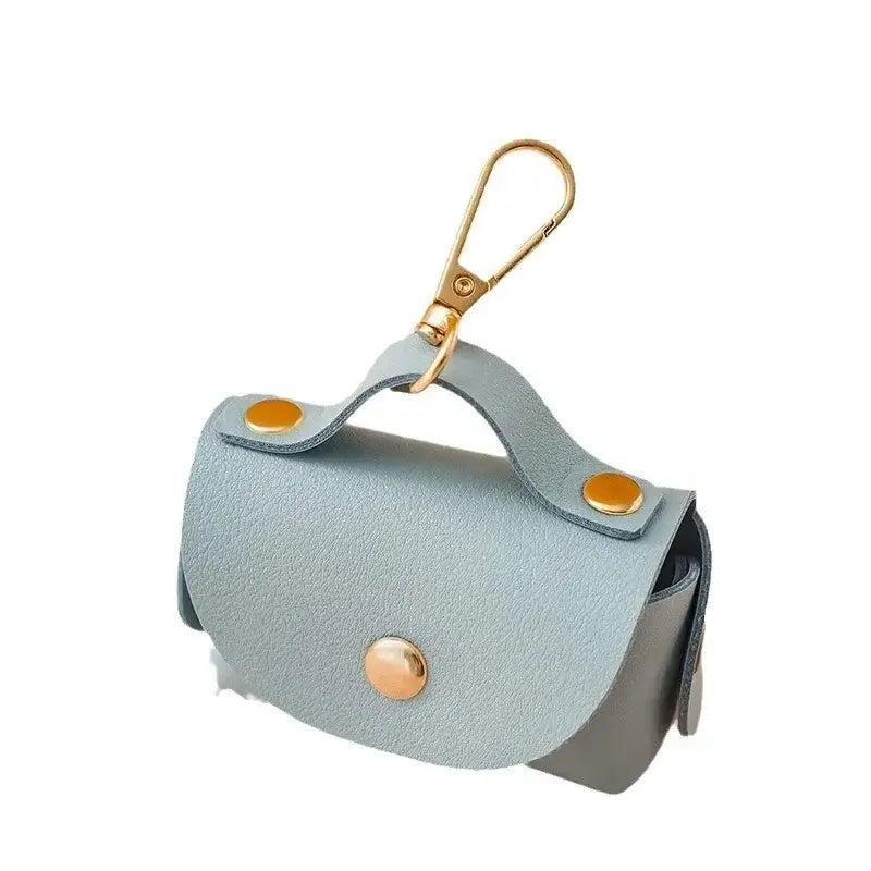 Stylish Leather Portable Dog Poop Bag Organizer