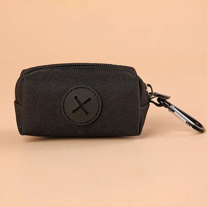 Canvas Dog Poop Bag Holder with Carabiner Clip