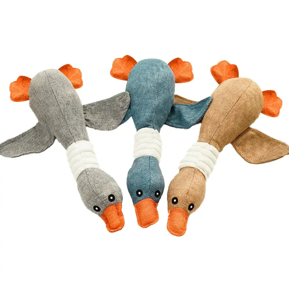 Plush Geese Sound Toy for Dogs and Cats – Teeth Grinding & Cleaning