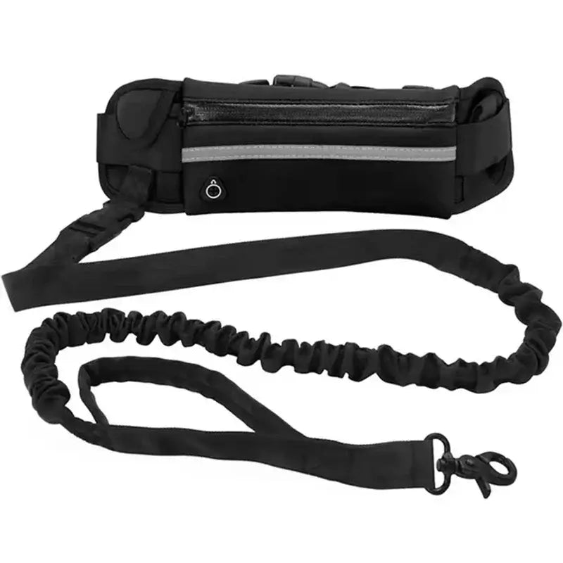 Hands-Free Reflective Dog Leash with Waist Bag for Running and Walking