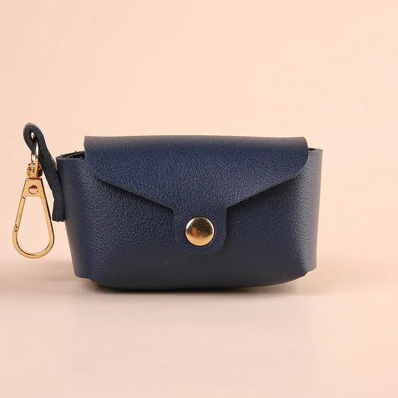 Stylish Leather Portable Dog Poop Bag Organizer