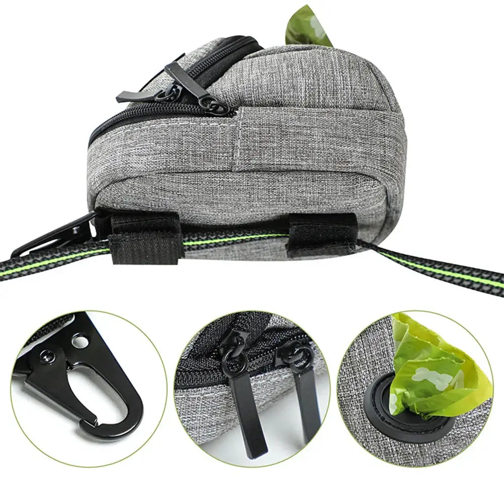 Pet Multi-Functional Dog Walking Bag with Snack & Waste Storage