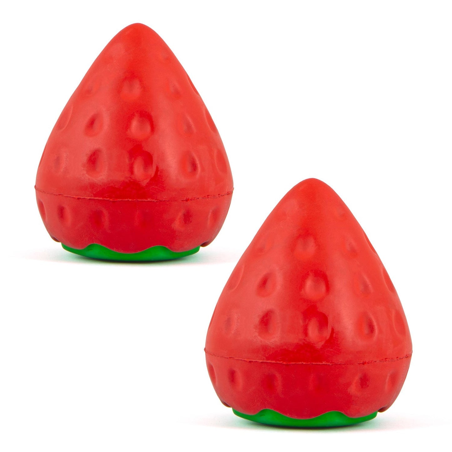 Jouet à mâcher dentaire couineur en caoutchouc naturel pour chien, Jeffers, fraise couineur