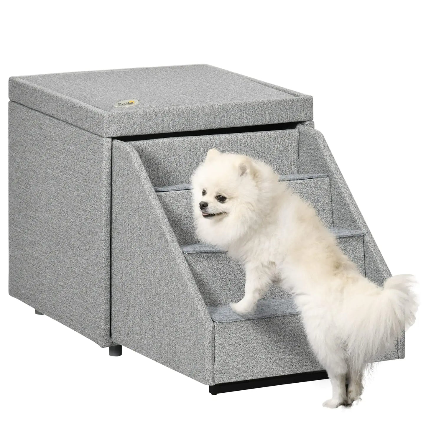 PawHut Marchepied 2 en 1 pour chien pour lit, repose-pieds de rangement pour salon