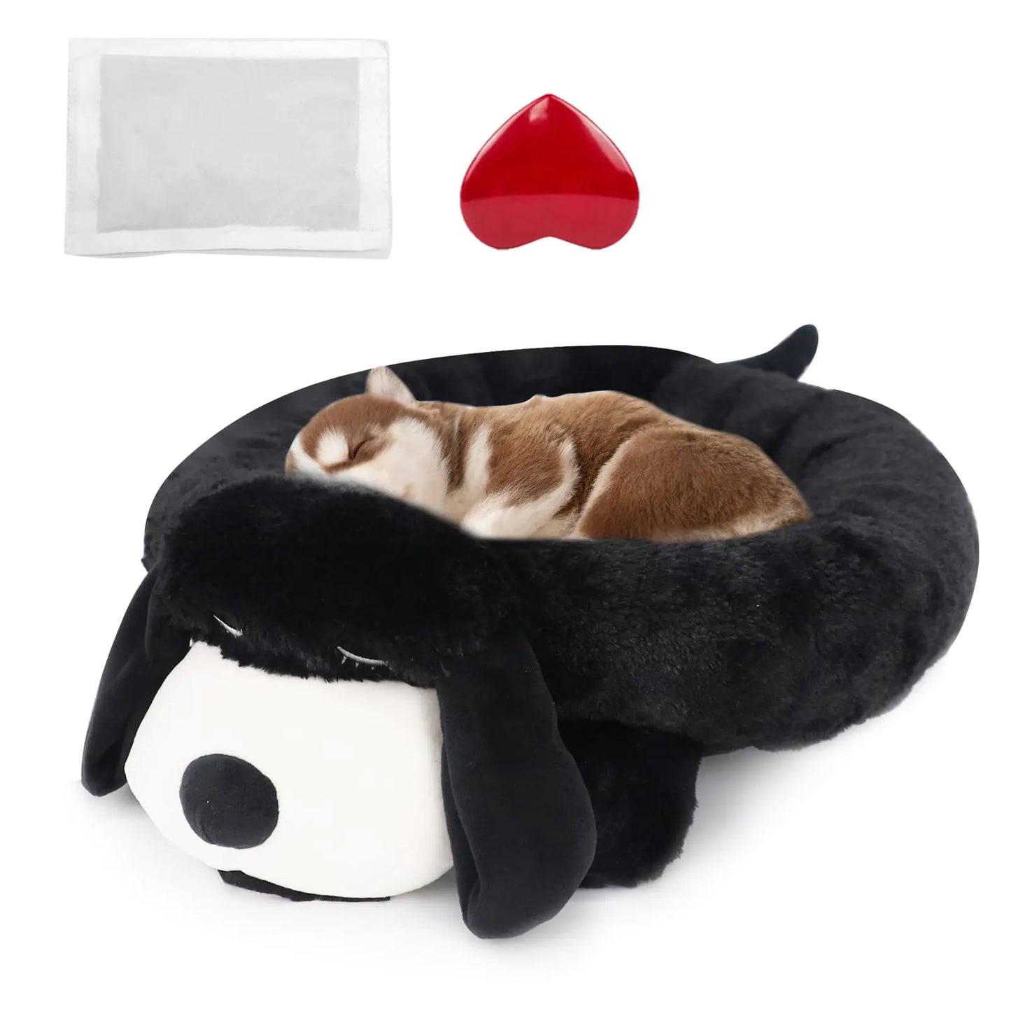 Heartbeat Comfort Puppy Bed with Anxiety Relief
