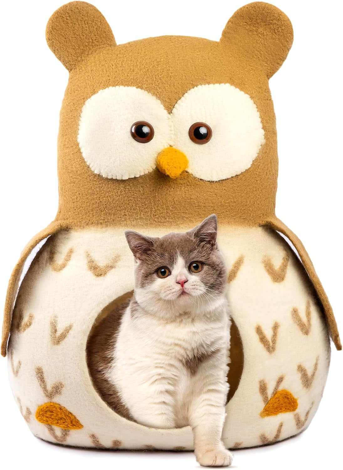 Merino Wool Cat Cave – Handmade Hideaway, 20 Styles