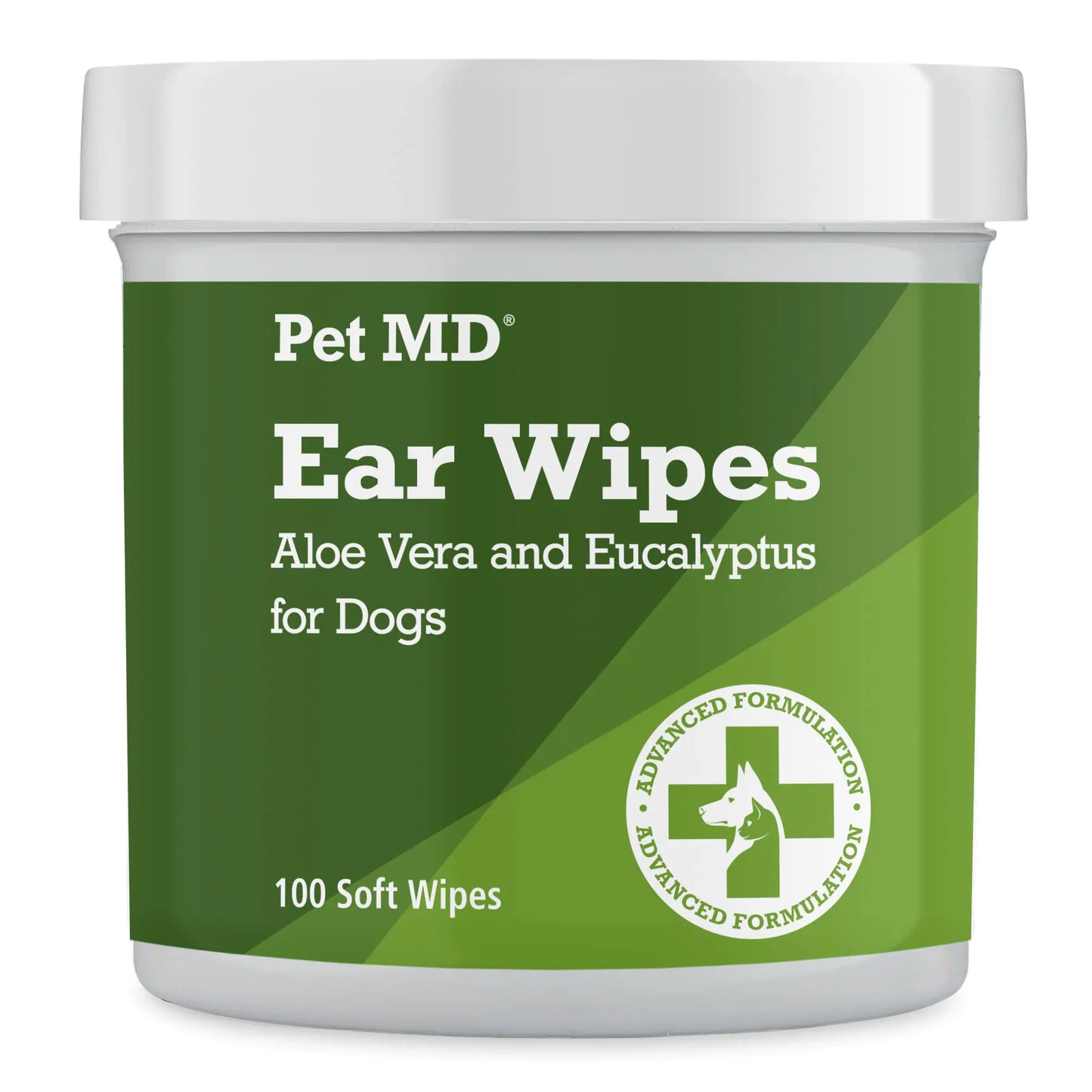 Pet MD - Canine Ear Cleaning Wipes - 100 Aloe & Eucalyptus Wipes