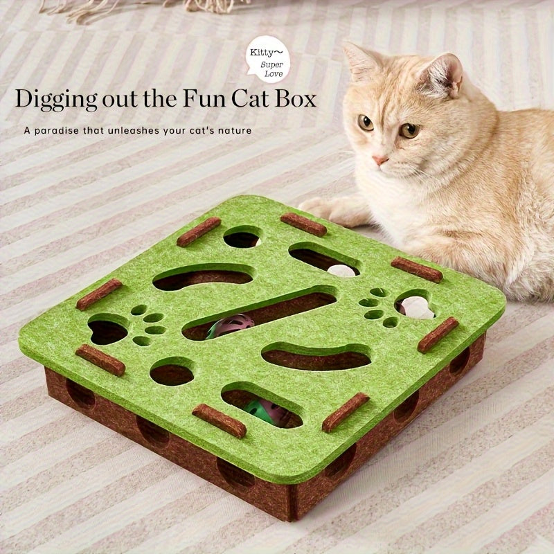 Felt Maze Tunnel Interactive Cat Puzzle Toy