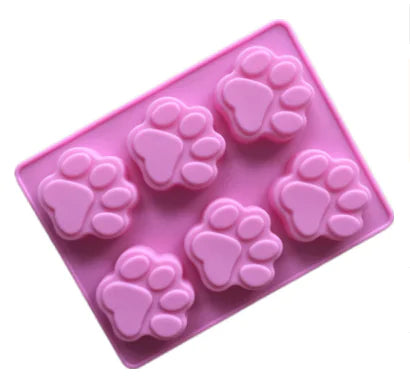 6-Cavity Dog Paw Silicone Cake Mold