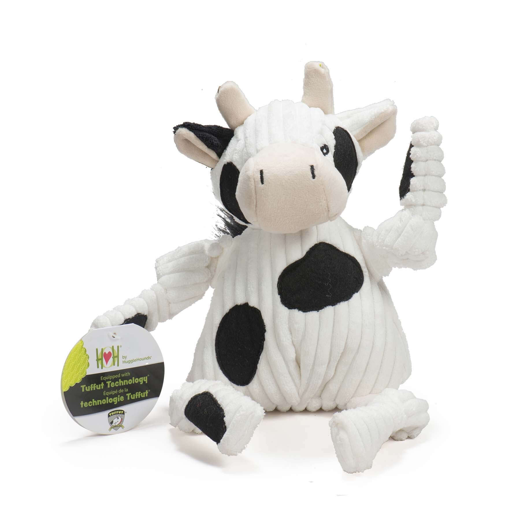 Dottie Cow Knottie Plush Dog Toy, a durable plush dog toy designed for playtime and companionship for dogs.