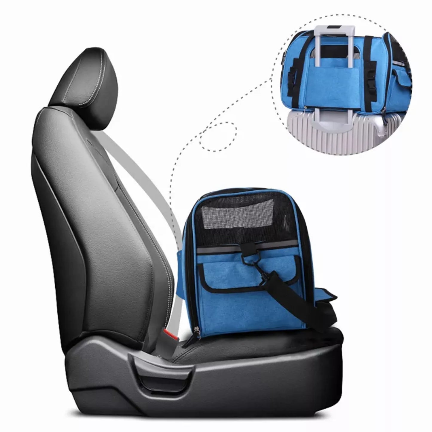 JESPET Soft-Sided Kennel Pet Carrier for Small Dogs, Cats, Puppy, Airline Approved Cat Carriers Dog Carrier Collapsible, Travel Handbag & Car Seat