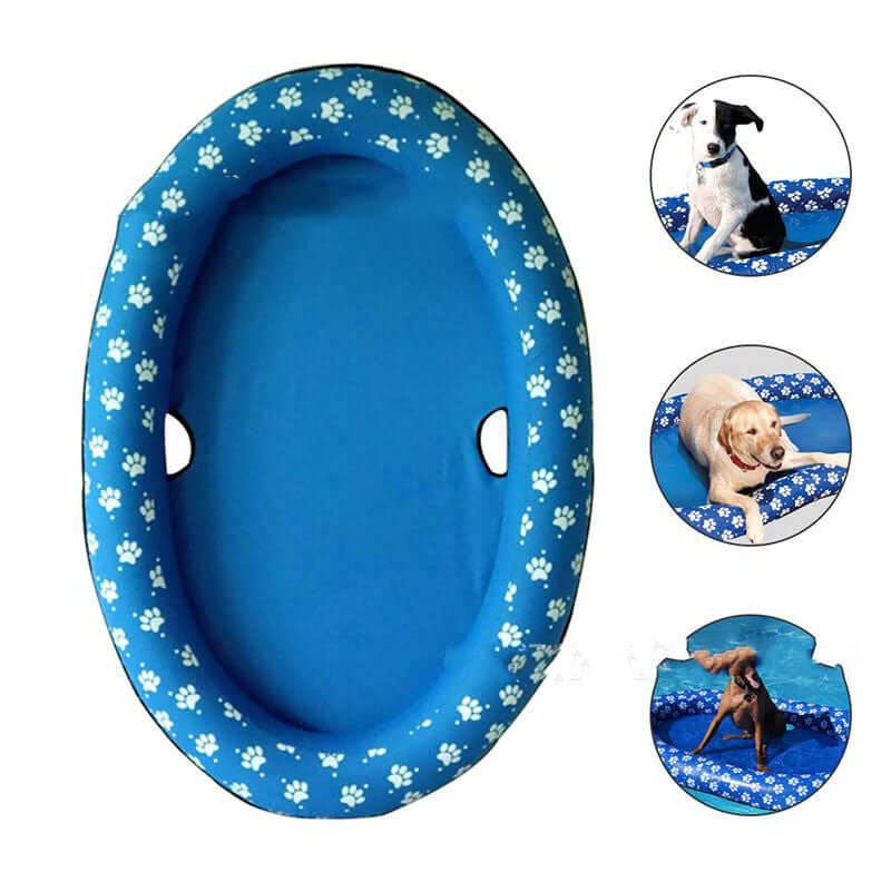Lit flottant de piscine gonflable pour chien