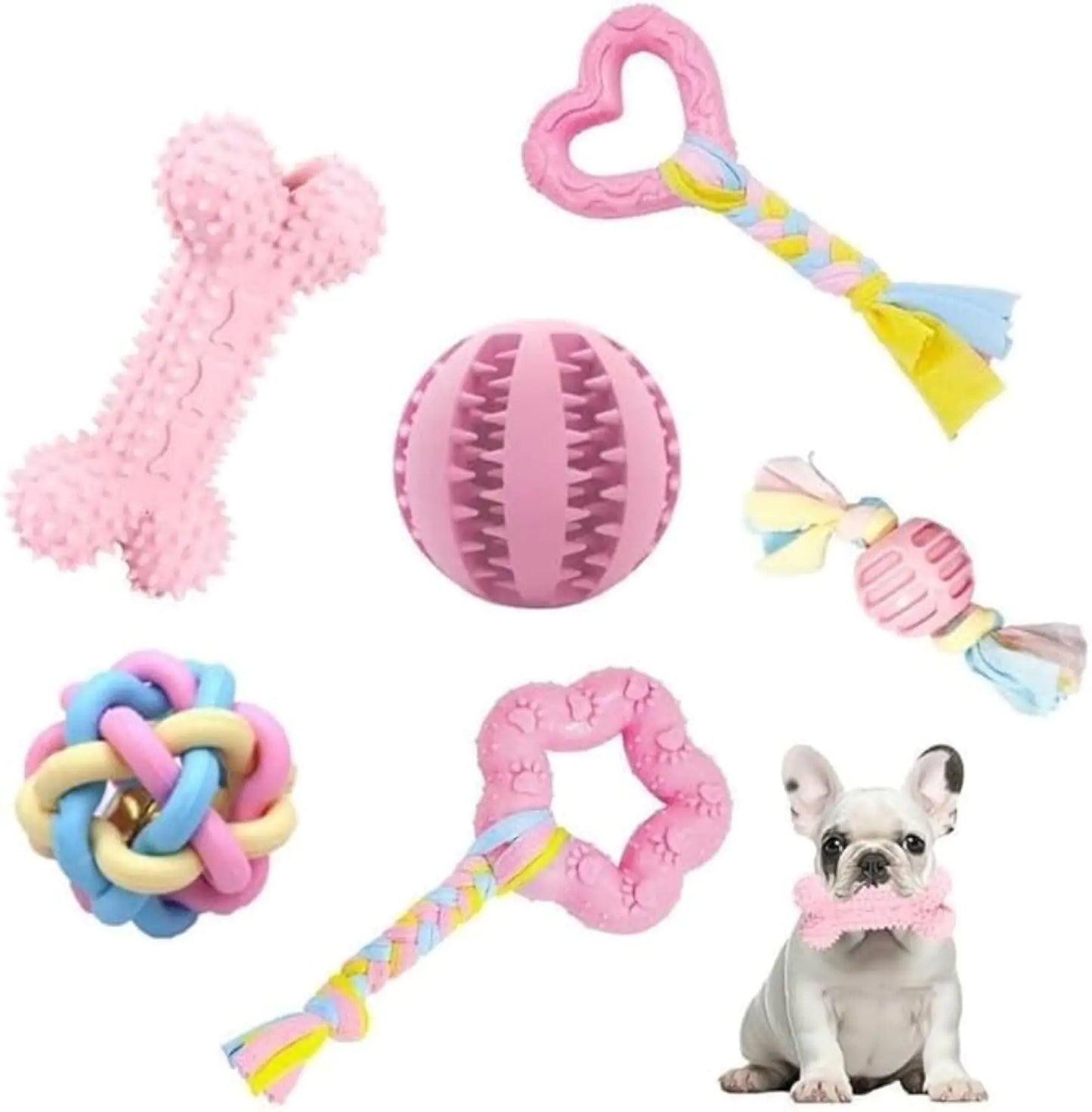 PuppyJoy Chew Toys 6-Pack: Small Breed Teething & Play