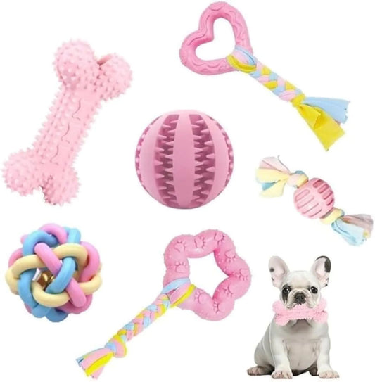 PuppyJoy Chew Toys 6-Pack: Small Breed Teething & Play