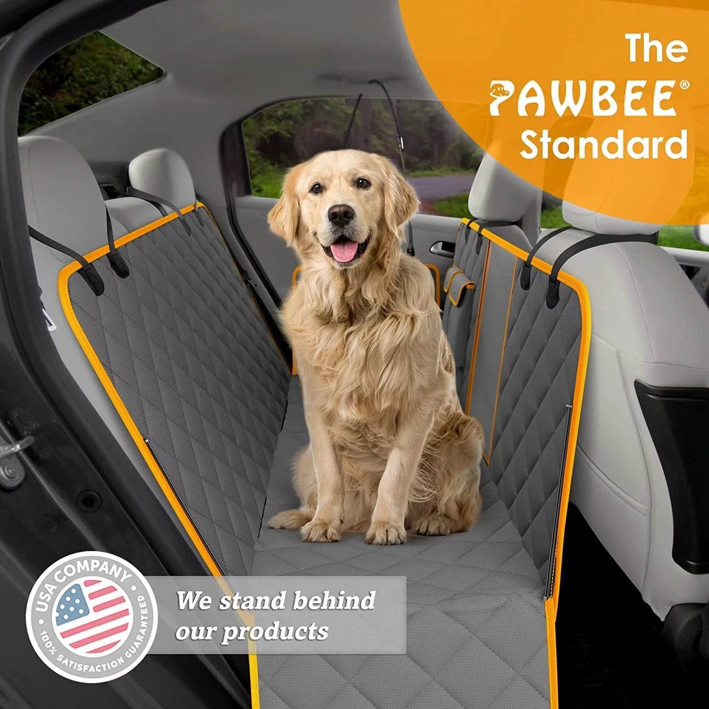 Housse de siège de voiture de luxe pour chien – Imperméable, antidérapante et prête pour le voyage | La collection Max & Rex