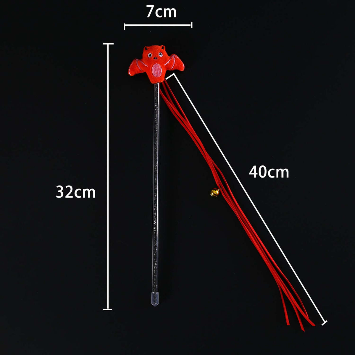 Halloween Cat Teaser Wand – Pumpkin, Bat or Spider