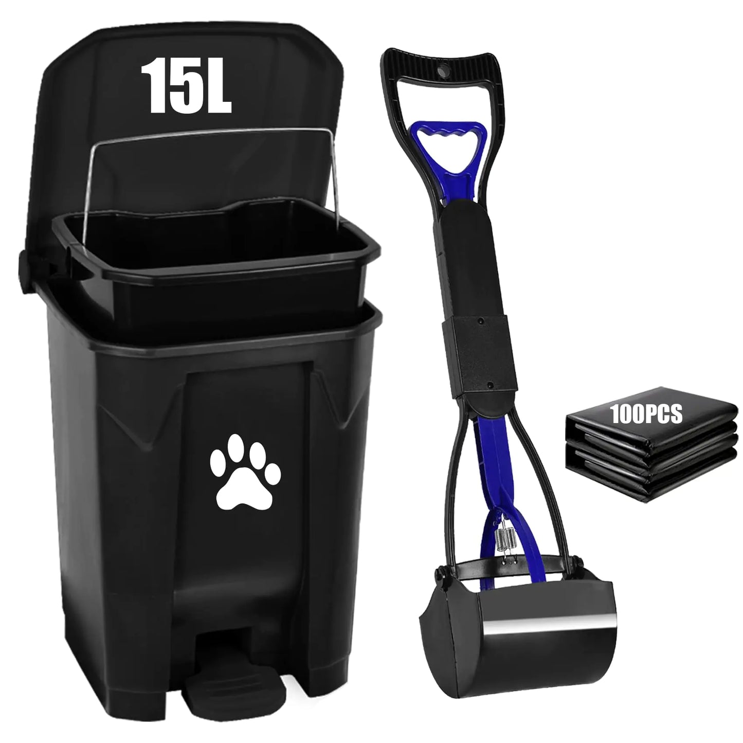 Outdoor Pet Waste Station with Scooper and Bags