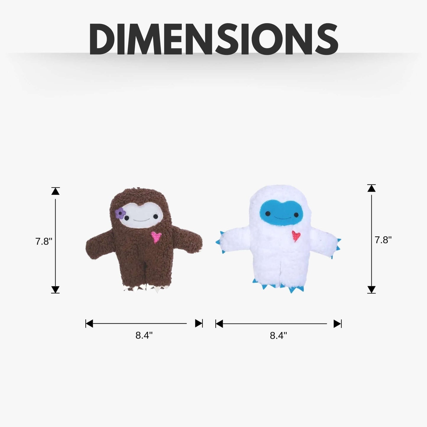 Yeti & Snowman Plush Dog Toy Gift Set – with Squeaker & Crinkle Paper for Fun Play