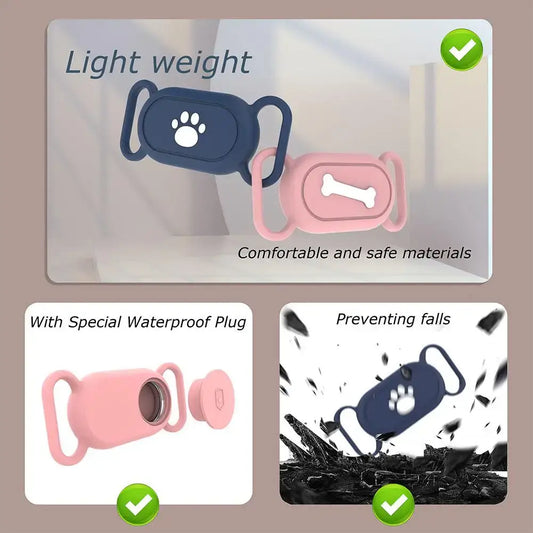 Stylish Waterproof Silicone Case for Galaxy SmartTag2 Dog Collar Holder