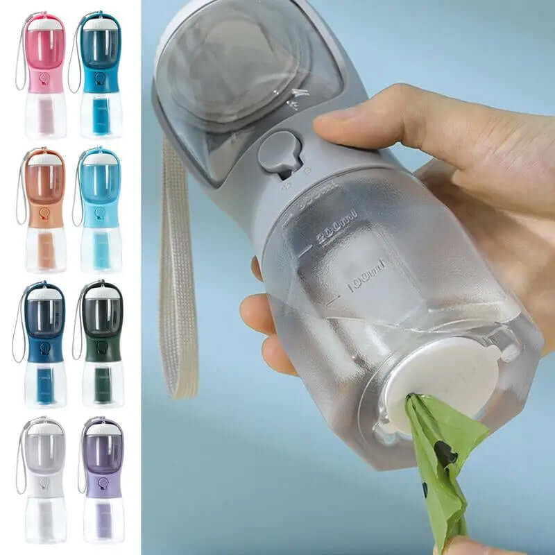 Dog Water Cup Drinking Food Garbage Bag Three-in-one Portable Small Multi-functional