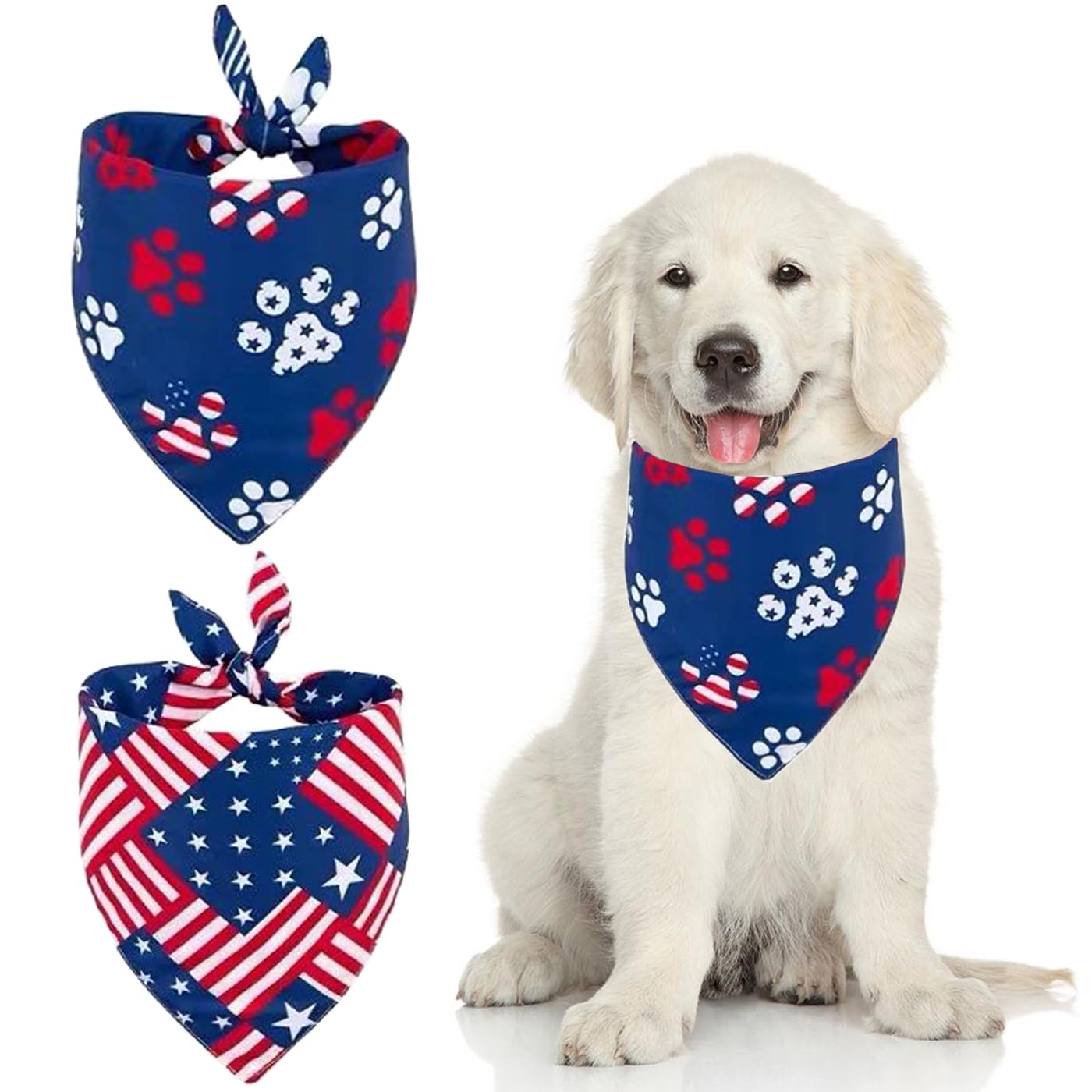 Patriotic Pooch Bandanas - Independence Day 2-Pack