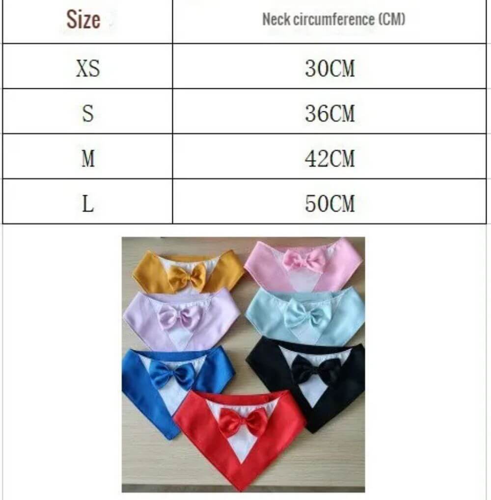 Bow Tie Dog Collar Scarf Bib