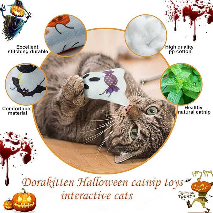 Halloween Catnip Plush Toys – 5 Pack
