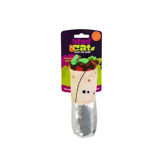 Mad Cat Big Purrito Kicker Catnip and Silvervine Toy
