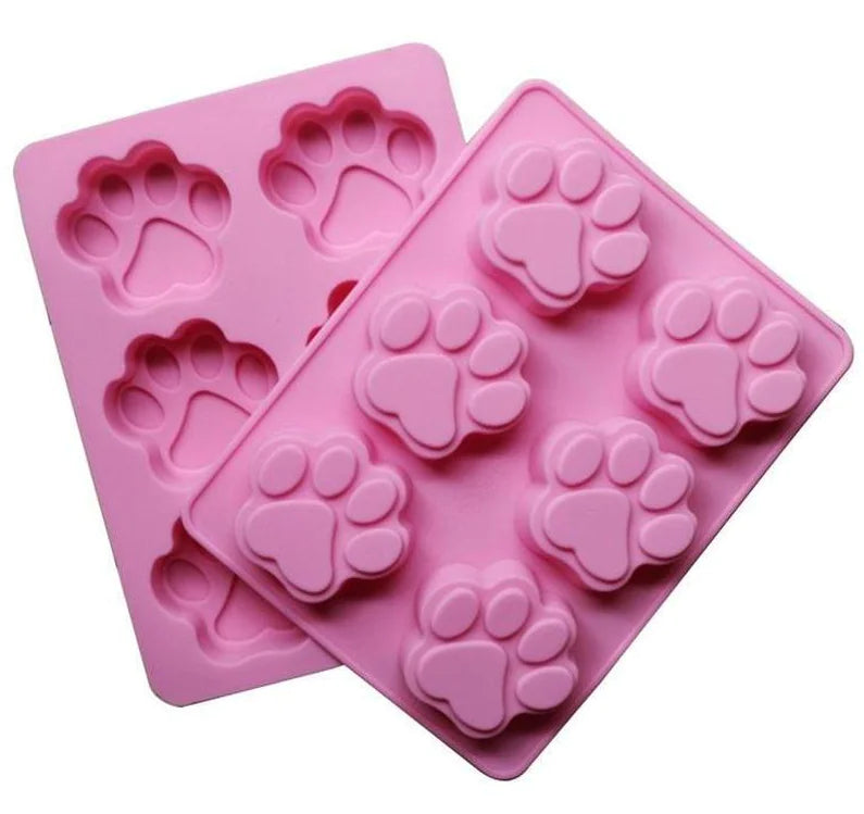 6-Cavity Dog Paw Silicone Cake Mold