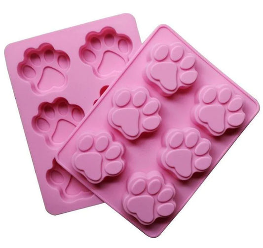 6-Cavity Dog Paw Silicone Cake Mold