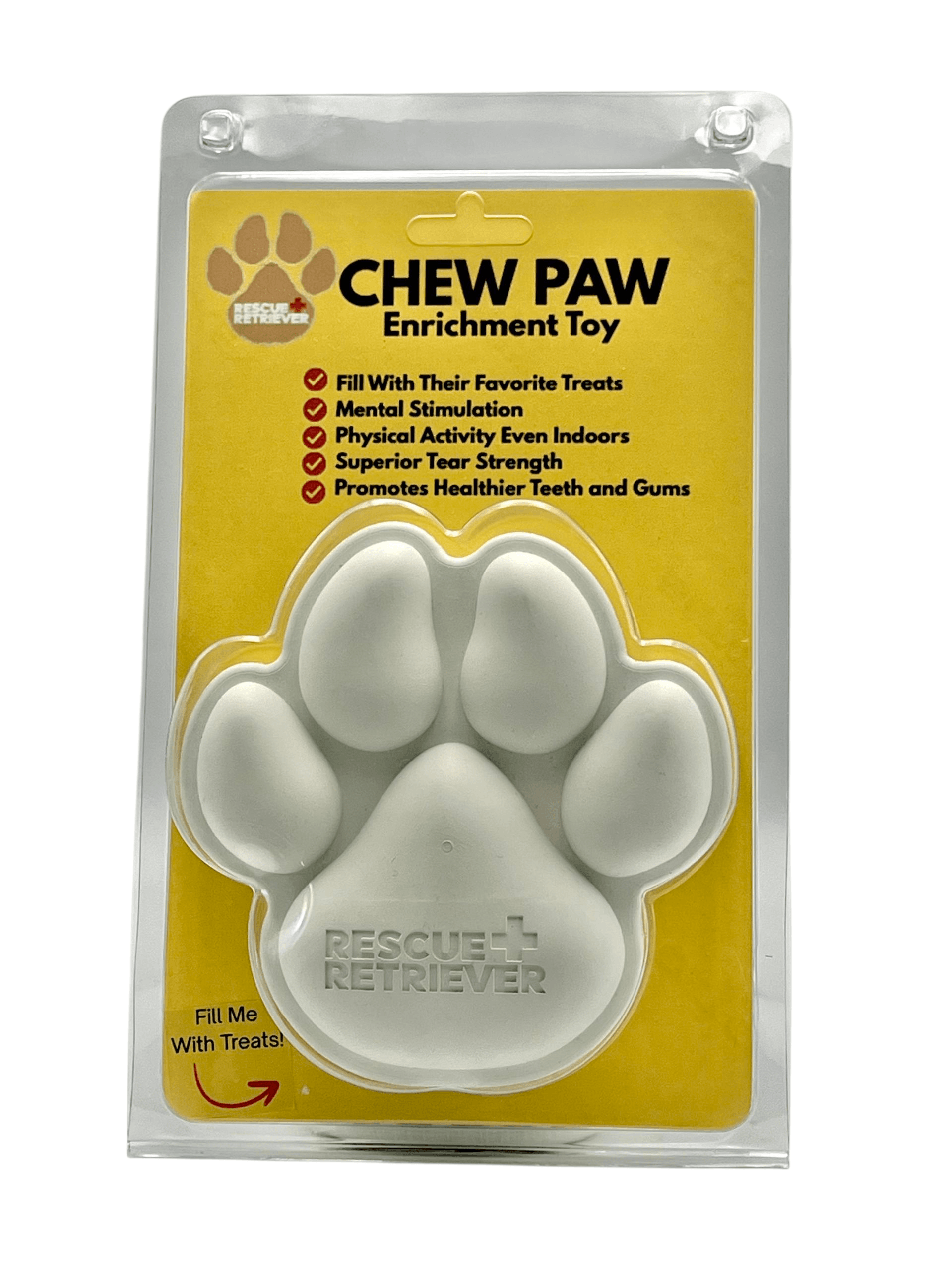 Rescue+Retriever Pet Smoke Detector Safety Bundle featuring Chew Paw Enrichment Toy for dogs.
