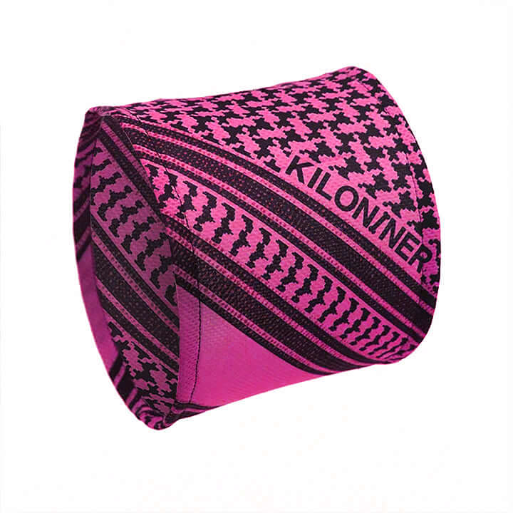 Cooling Shemagh Scarf for Dogs in vibrant pink design, perfect for keeping pets cool in warm weather.
