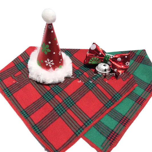 Pet Christmas Hat Set for Holiday Celebrations