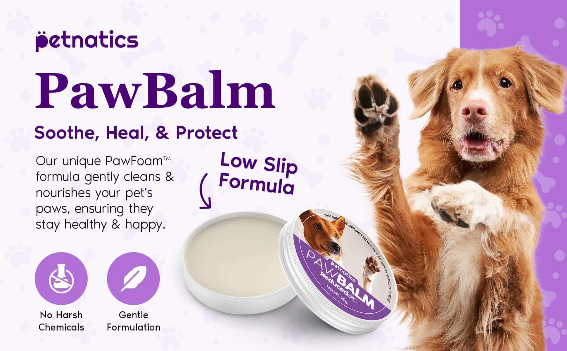 PawBalm Reduced Slip Dog Paw Balm - Soothe, Heal, and Protect your dog's paws with a gentle, low slip formula.