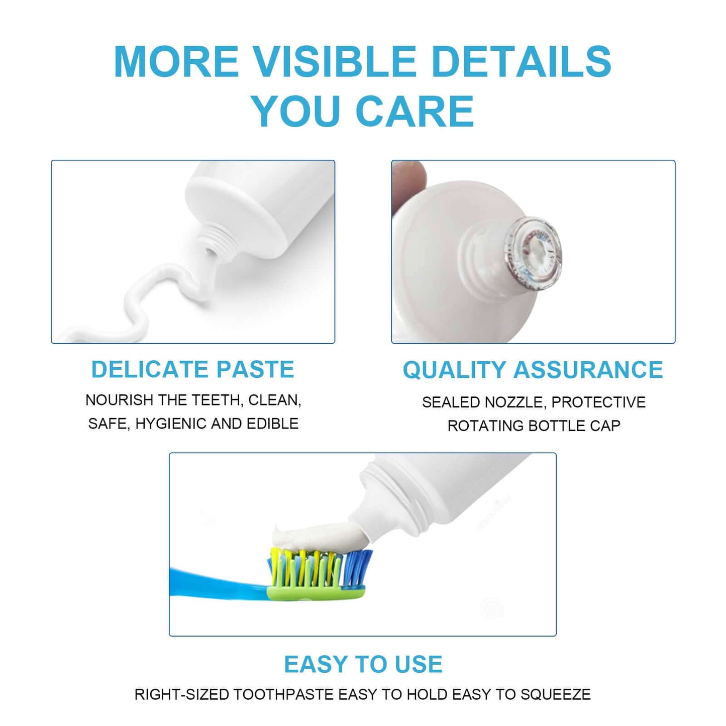 Dog edible toothpaste for oral care and fresh breath with quality assurance and easy-to-use design.